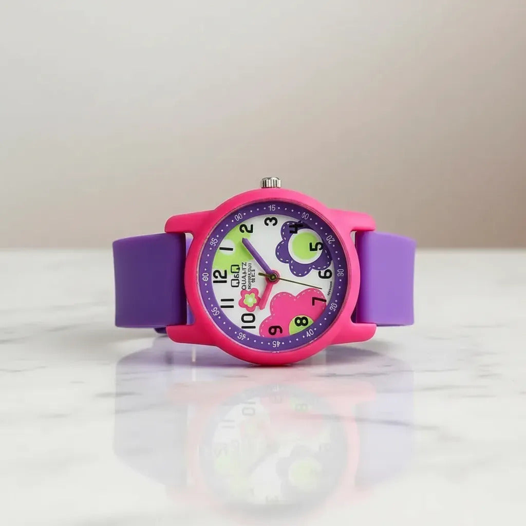 Reloj Q&q Silicona Infantil 39mm Vr41j006y - Violeta