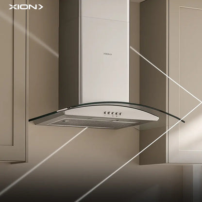 Campana Extractora Xion Inox Y Vidrio 60 Cm Xi-ec601 Gris