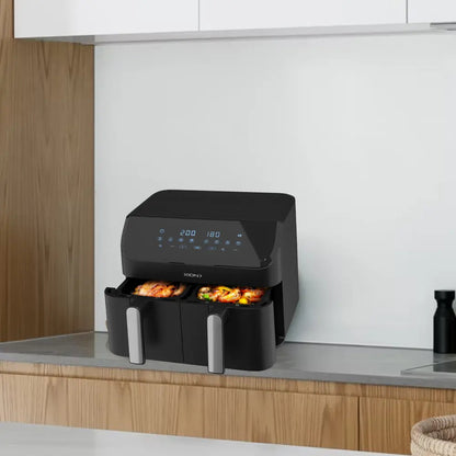 Freidora De Aire Doble Cesto Xion 8 Lts Xi-fr80 - Negro