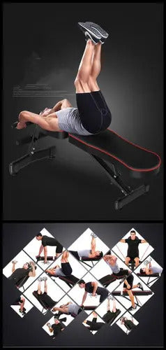 Banco De Pesas Multiangular Reclinable Rhino - Negro