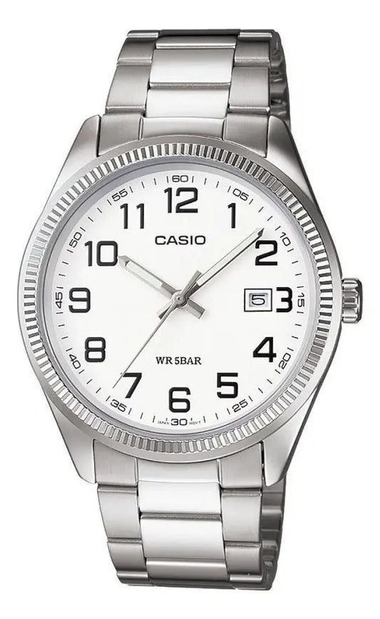 Reloj Casio Metal Hombre Mtp-1302d-7b - Plateado Blanco