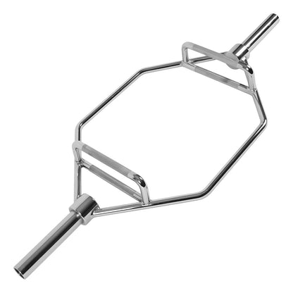 Barra Hexagonal Trap Bar Profesional 143cm Rhino - Plateado