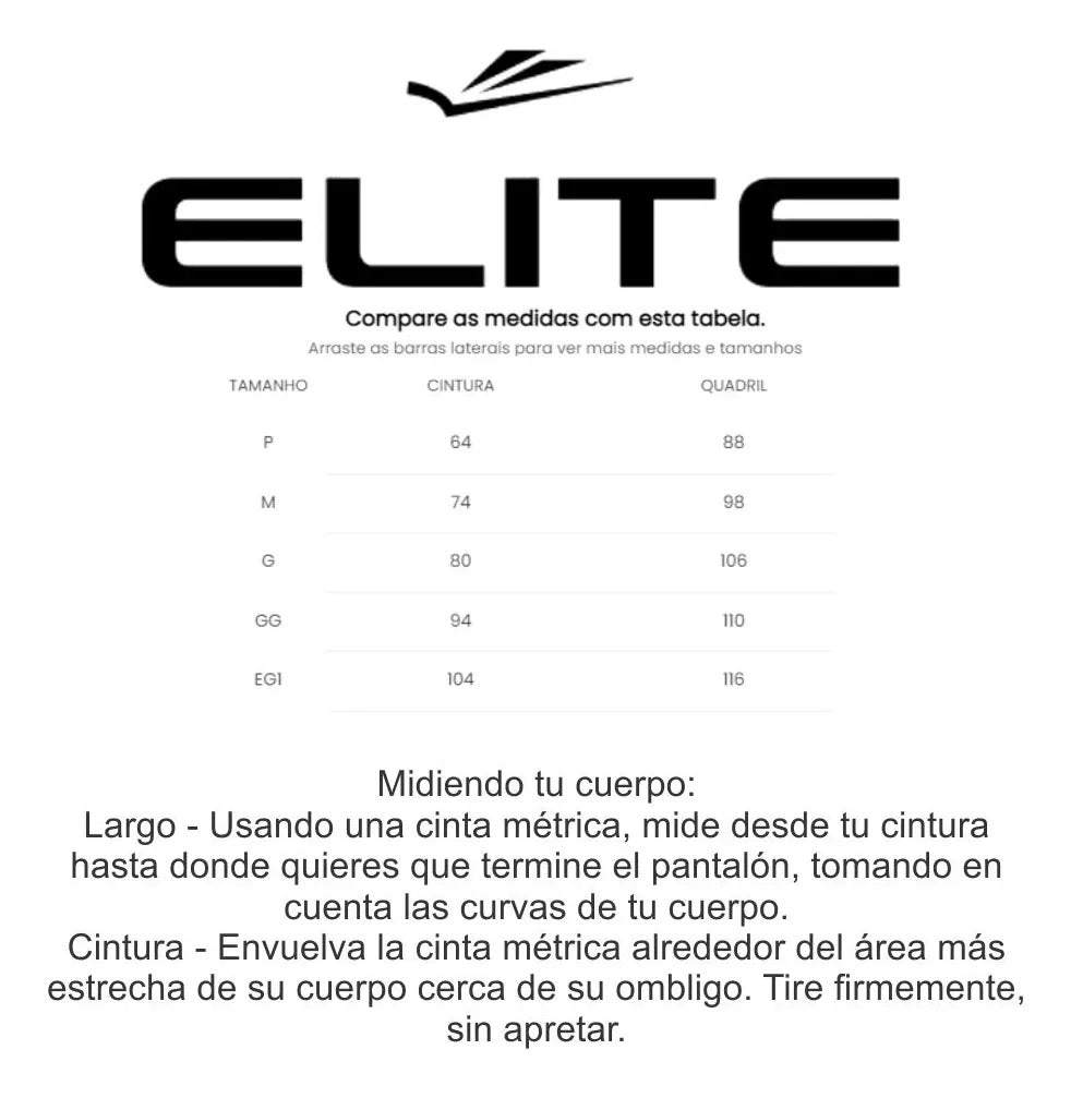 Calza Deportiva Dama Elite Bolsillo Suplex Elite - Negro L