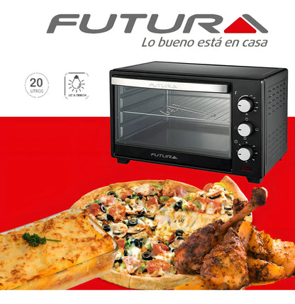 Horno Eléctrico Futura 20 Lts 1280 W Fut-mh20b - - Negro