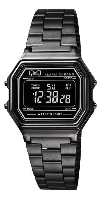 Reloj Digital Q&q Metal Hombre 33mm M173j005y - Negro