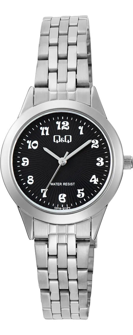 Reloj Q&q Metal Dama 31mm C01a-011py - Plateado