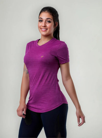 Remera Dama Correr Running Gym Crossfit Elite - Violeta Xl