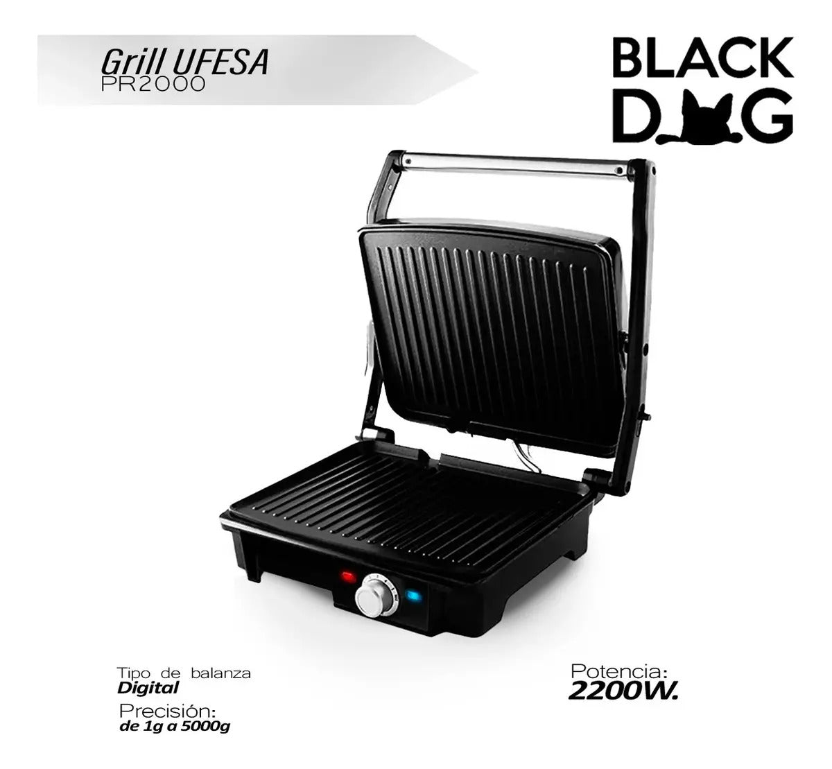 Grill Eléctrico Ufesa 2.200w Pr2000 - Negro