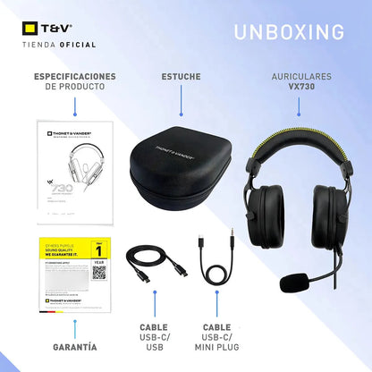 Auriculares Gamer C/mic Thonet & Vander Vx730 - Negro