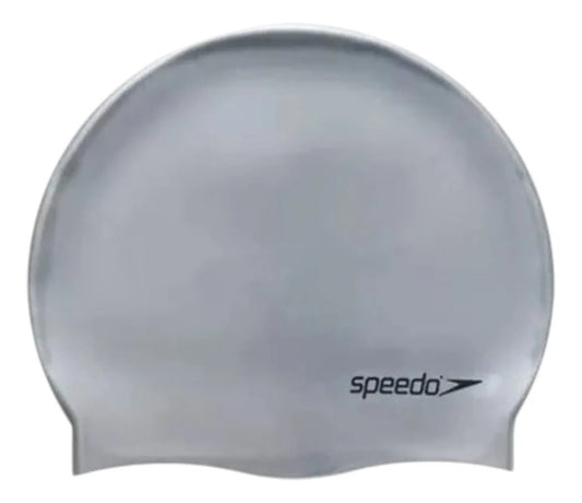 Gorra De Natación Piscina Plain Flat Speedo - Gris Liso Único