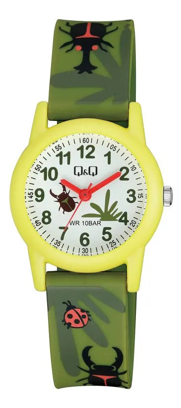 Reloj Q&q Silicona Infantil 30mm Vr99j016y - Verde