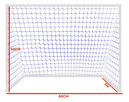 Redes X2 Para Mini Arco De Fútbol 80x50cm Gismar - Blanco