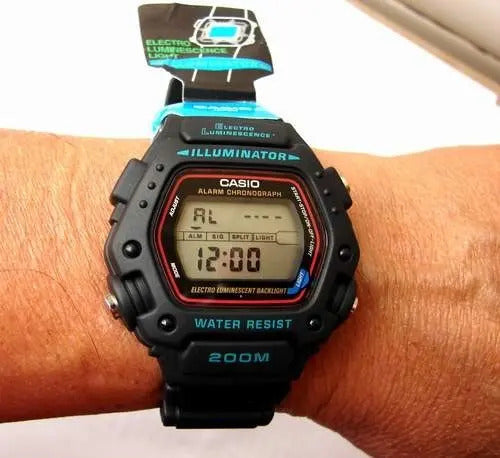 Reloj Digital Casio Crono Alarm/tmr Ill Dw-290-1v Negro Negro Gris