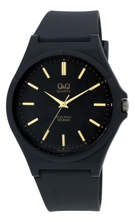 Reloj Q&q Silicona Hombre 40mm Vq66j003y - Negro