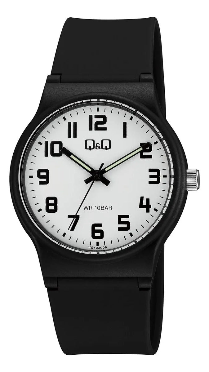 Reloj Q&q Silicona Hombre 38mm Vs50j009y - Negro