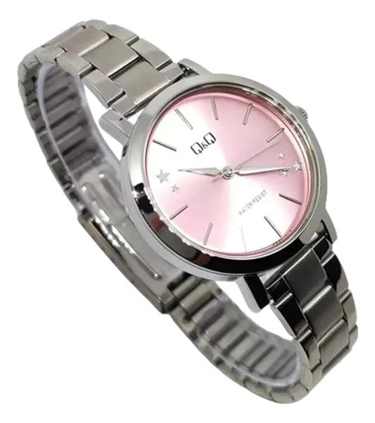 Reloj Q&q Metal Dama 32mm Q893j212y - Plateado