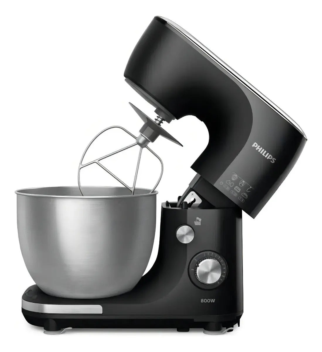 Batidora Planetaria Bowl Acero 5 L 800w 12 Vel Hr7922/90 Qof Negro