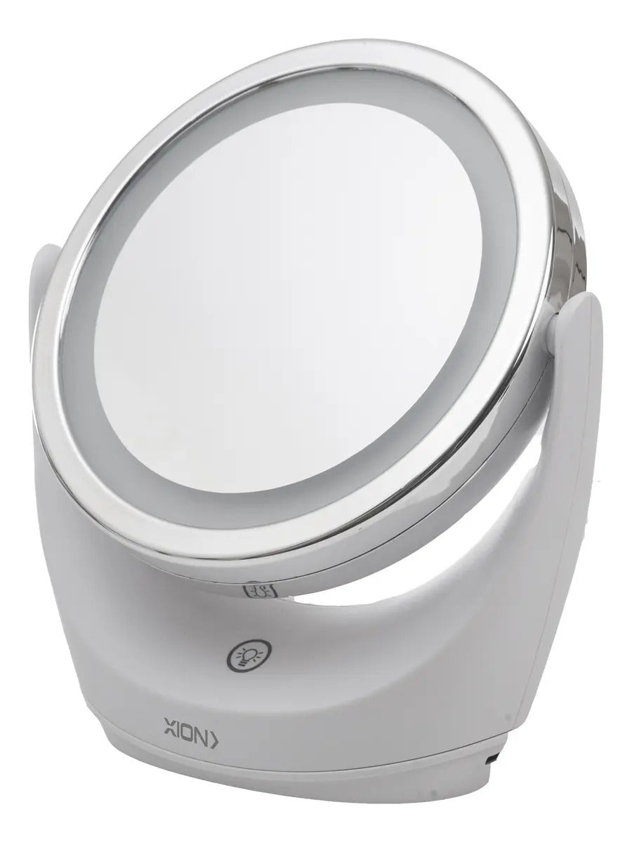 Espejo De Maquillaje Led Y Aumento Xion Xi-makeup2 Blanco