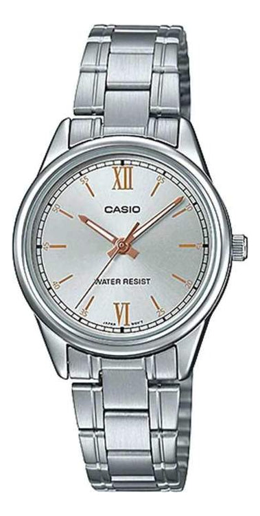 Reloj Casio Metal Dama Ltp-v005d7b2 - Plateado