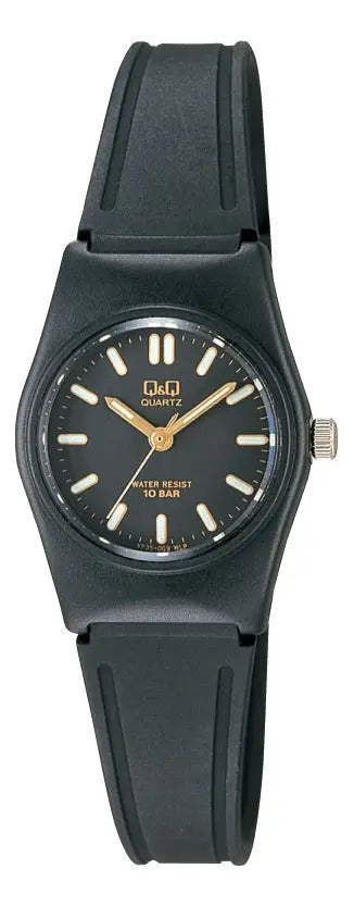 Reloj Q&q Silicona Dama 24mm Vp35j009y - Negro