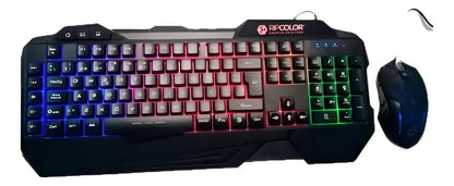 Set Gamer Mouse Y Teclado Ripcolor - Negro