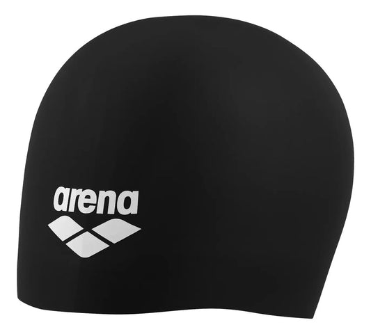 Gorra Natación Cabello Largo 100% Silicona Arena - Negro Liso Talle Único