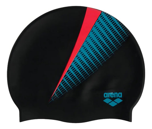Gorra Natación Adulto Silicona Diseño Negro Arena - Threefold Estampado Adultos