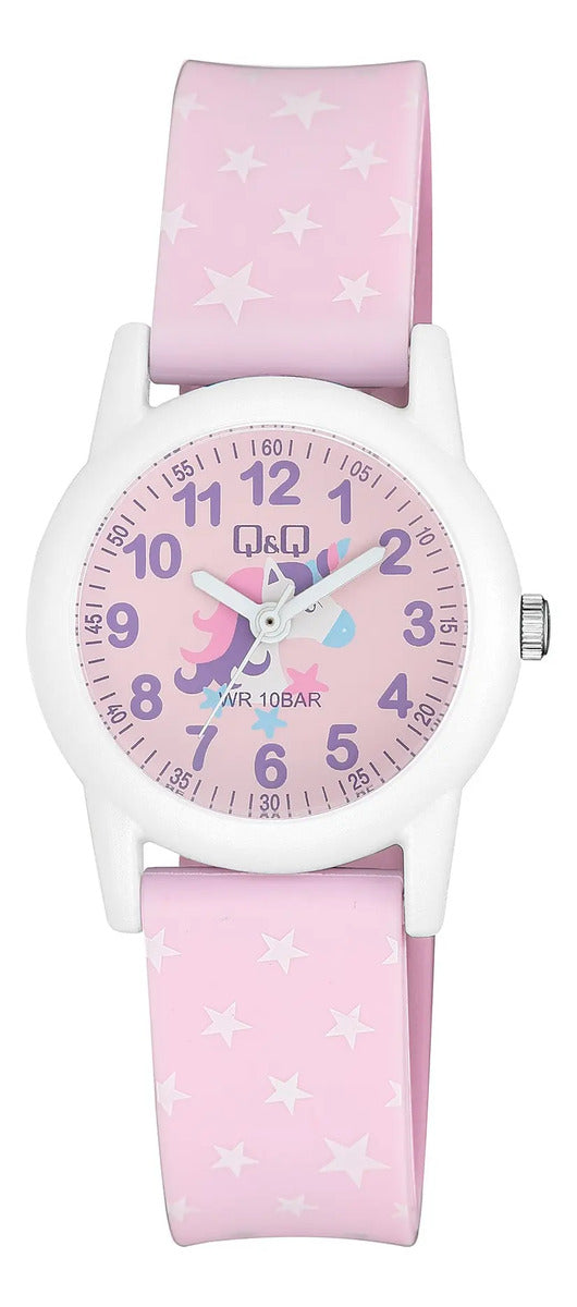 Reloj Q&q Silicona Infantil 30mm Vr99j013y - Rosa
