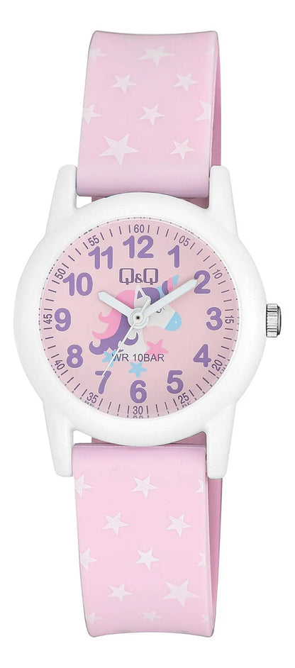 Reloj Q&q Silicona Infantil 30mm Vr99j013y - Rosa