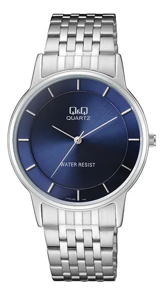 Reloj Q&q Metal Hombre 39mm Qa56j202y - Plateado