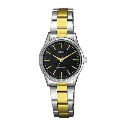 Reloj Q&q Metal 30mm C11a-006p - Plateado/dorado Negro