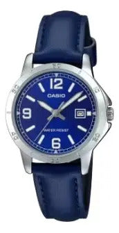 Reloj Casio Dama Cuero 35mm Ltp-v004l-2b - Plateado