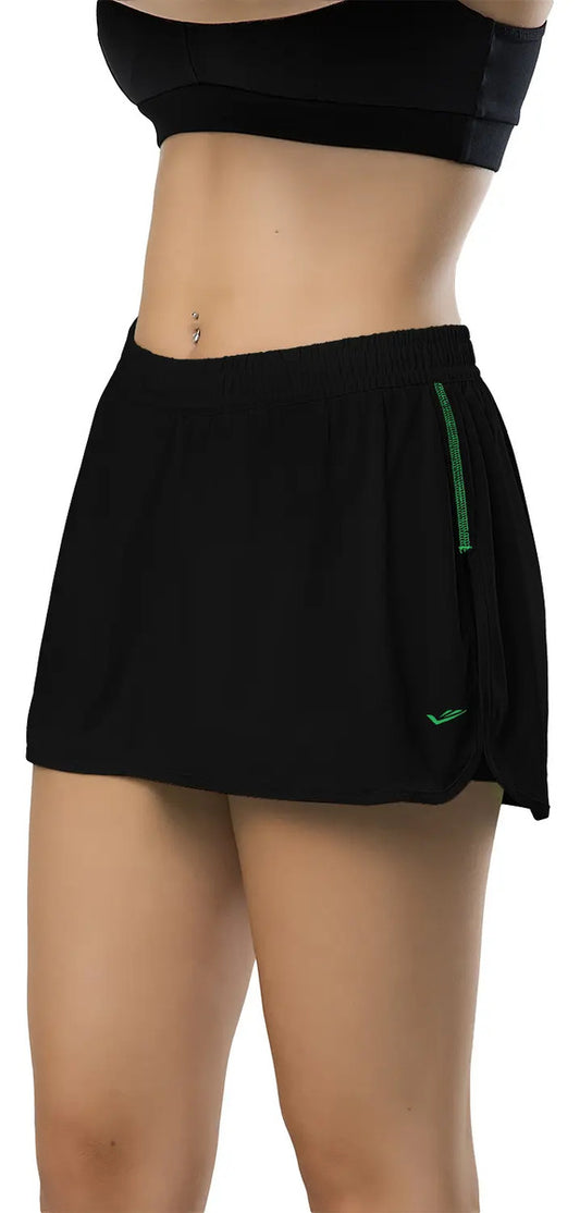 Short Pollera Deportivo Niña Gimnasia Elite - Negro 12