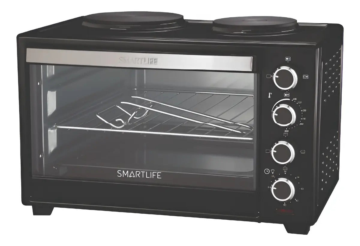 Horno Eléctrico Smartlife 38 L Con 2 Anafes 1600w Eo38bp Qof Negro
