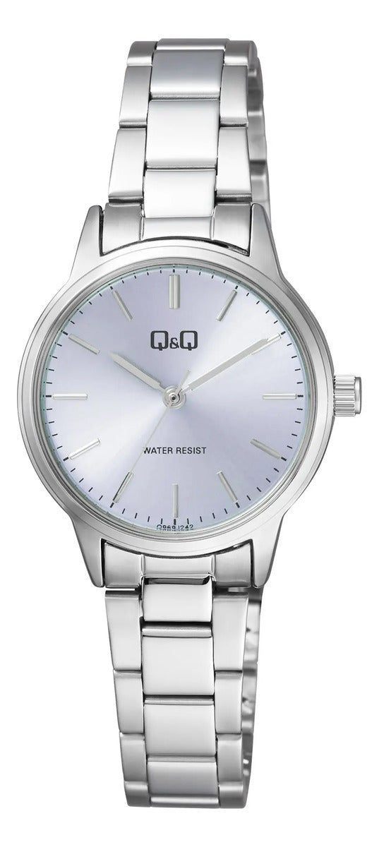 Reloj Q&q Metal Dama 30mm Q969j232y - Plateado