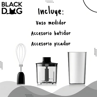 Mixer Daewoo Con Batidor, Picador Y Vaso - Negro