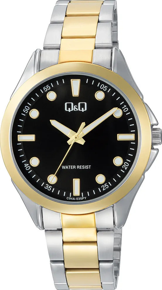 Reloj Q&q Metal Hombre 38mm C04a-035py - Plateado