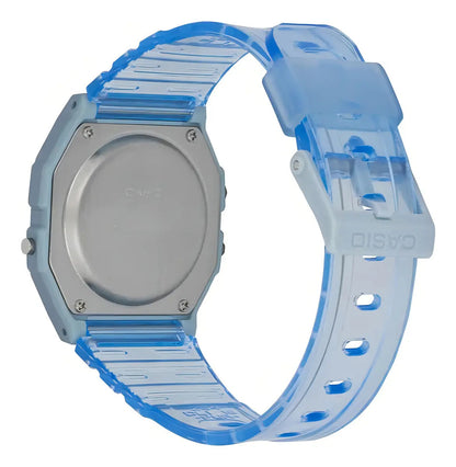 Reloj Casio Digital F-91ws-2d Digital Crono Alarma Celeste Transparente Celeste