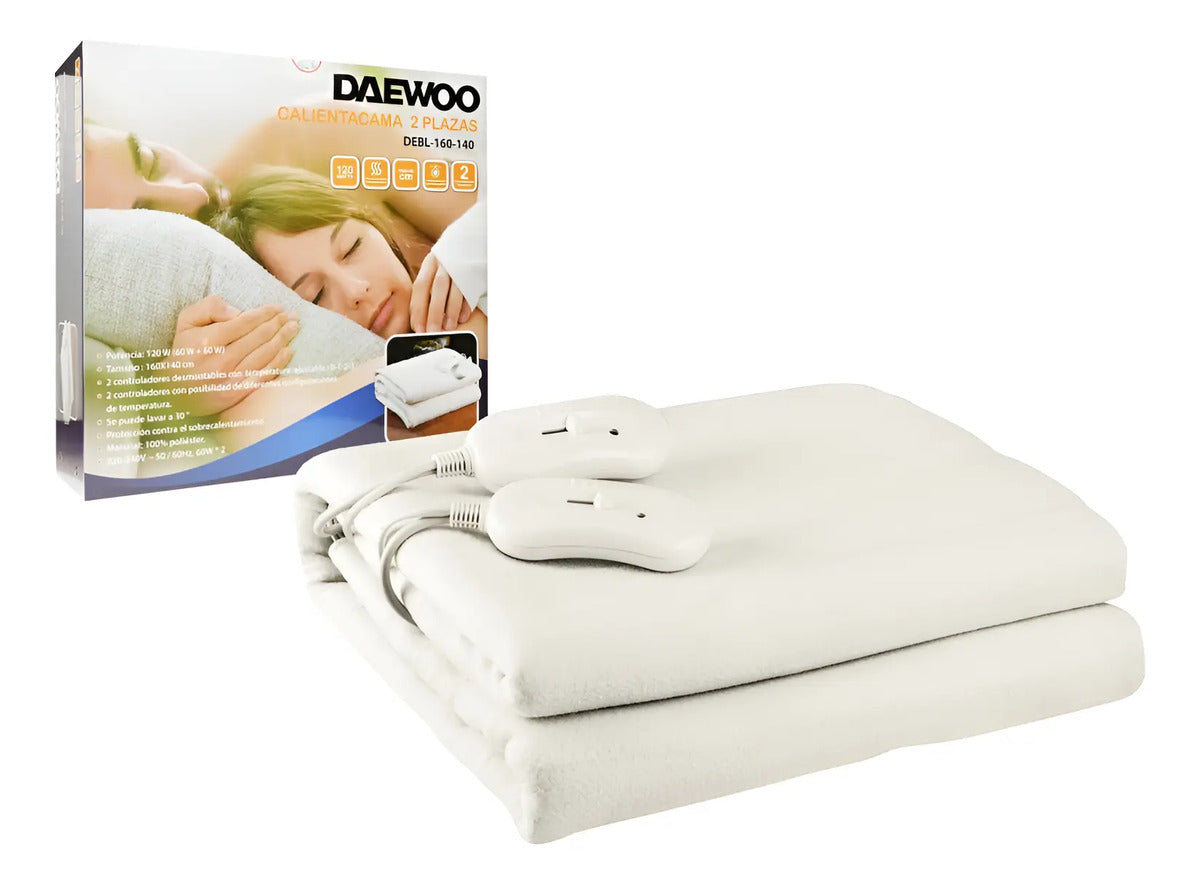 Calienta Camas Daewoo 2 Plazas - Blanco