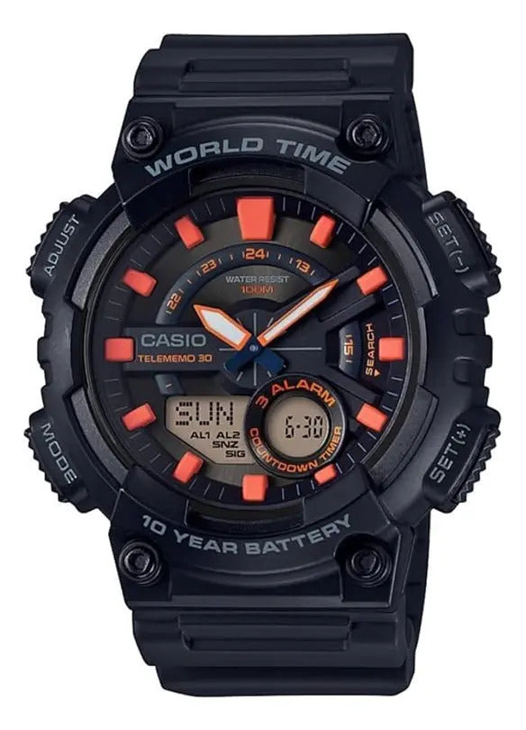 Reloj Casio Hombre Aeq-110w-1a2 - Negro