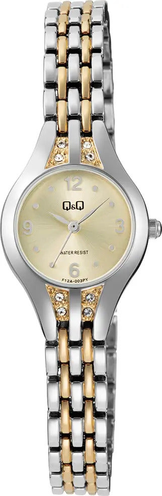 Reloj Q&q Metal Dama 22mm F12a-003py - Plateado