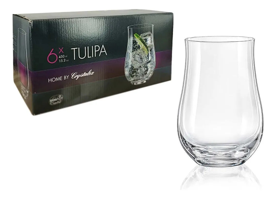 Set Vasos Tulipa 450 Ml X6 Bohemia