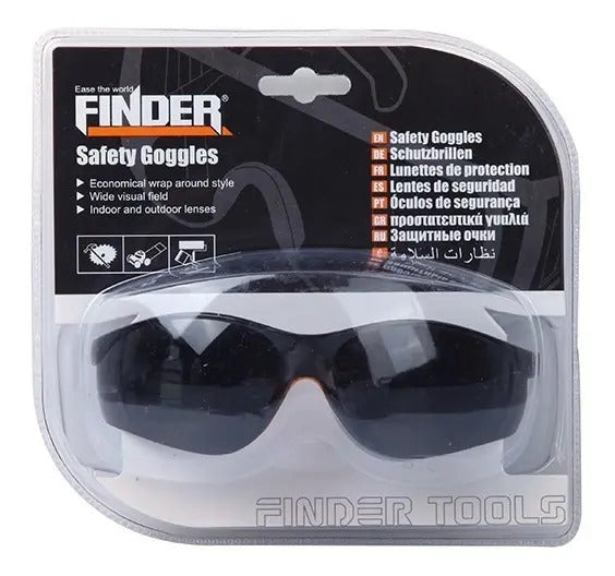 Lentes De Seguridad Finder Deportivos Color Negro Negro