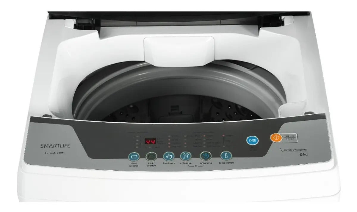 Lavarropas Smartlife 6kg Carga Superior Sl-wmtl60m Blanco