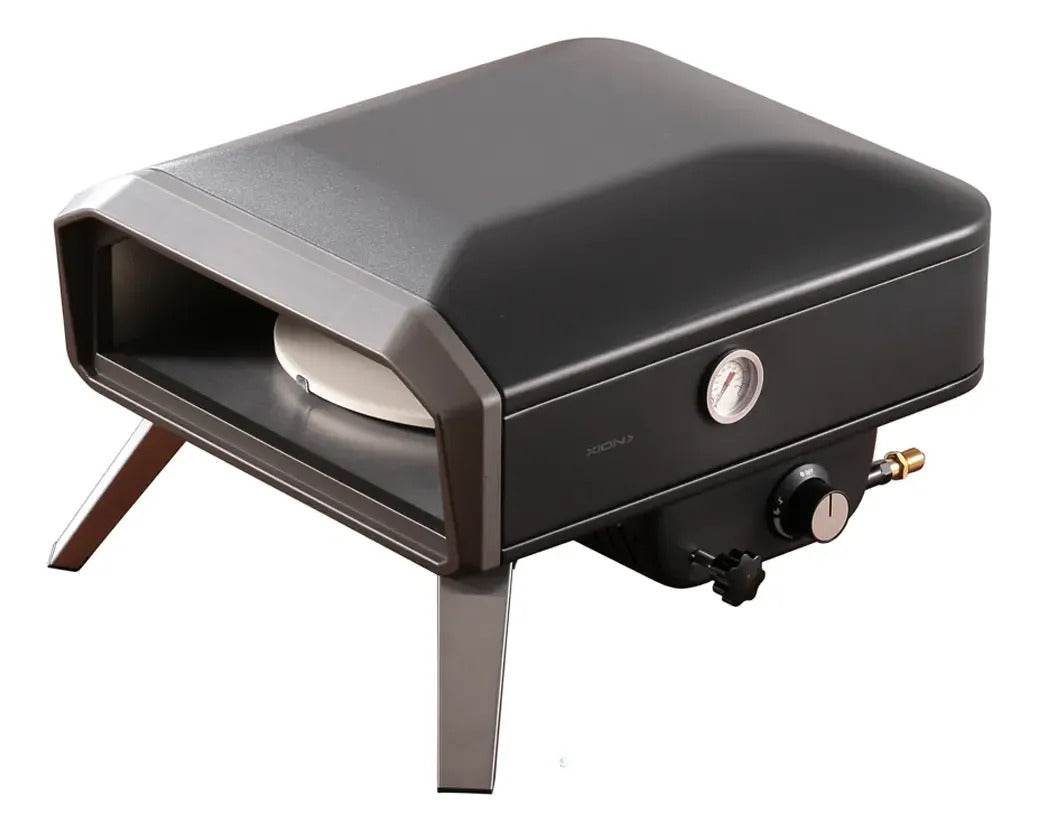 Horno De Pizza A Gas Xion Con Piedra Giratoria Xi-pizza2 Qof Negro
