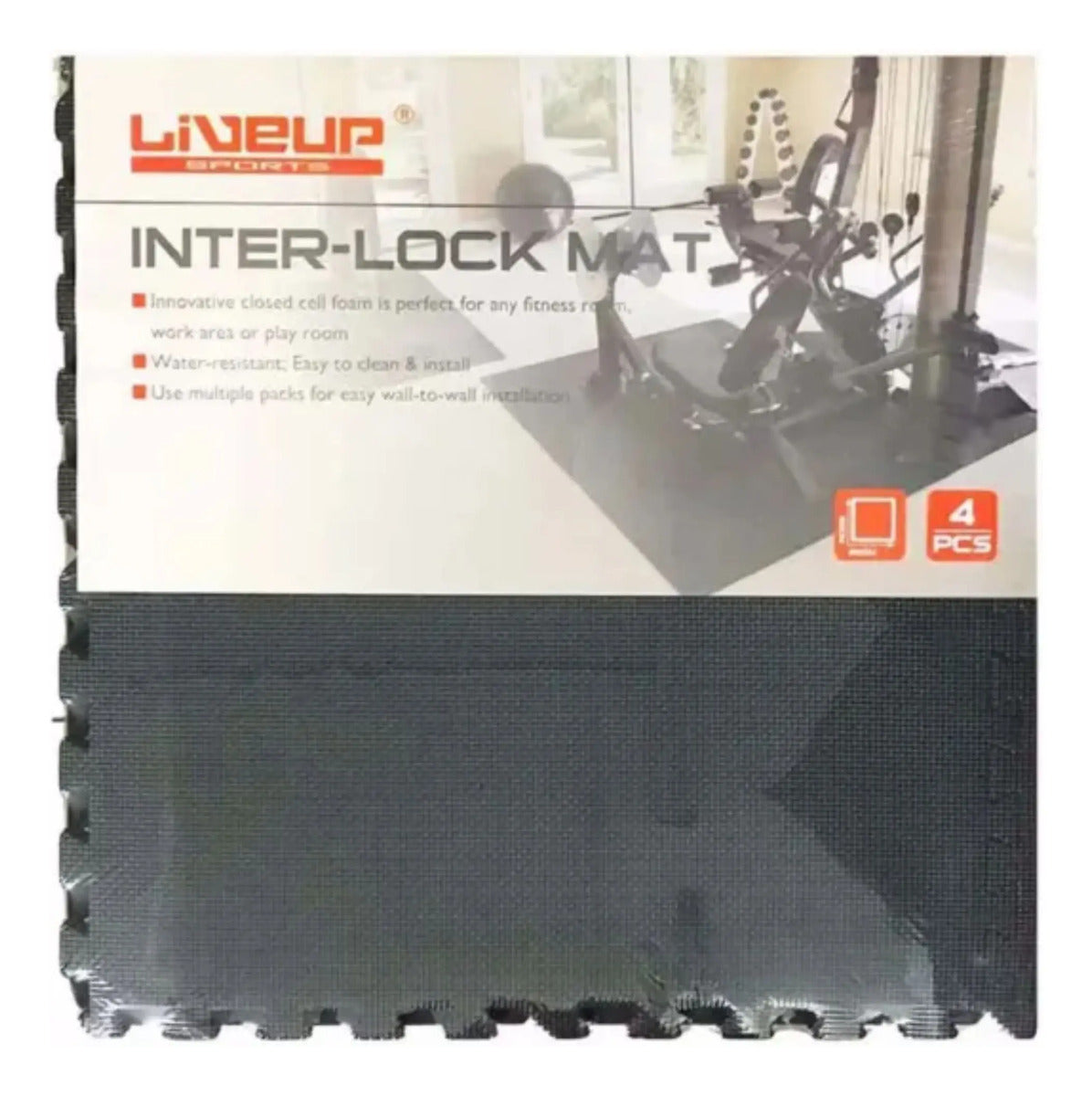Piso Goma Tatami Gimnasio Encastrable X4 Livepro - Gris