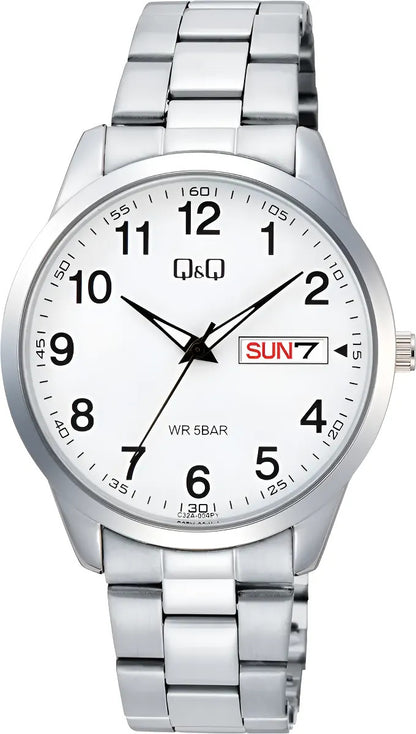 Reloj Q&q Metal Hombre 42mm C32a-004py - Plateado
