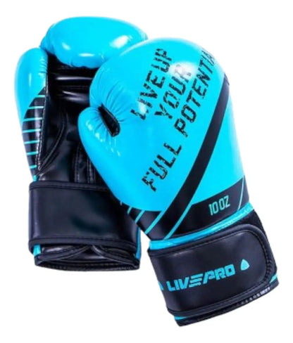 Guante De Boxeo 10oz Entrenamiento Combate Livepro 10oz Azul