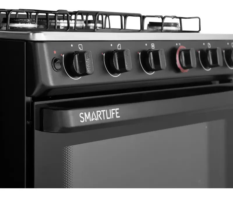 Cocina A Gas Smartlife 5 Hornallas Sl-kbr845b - Negro