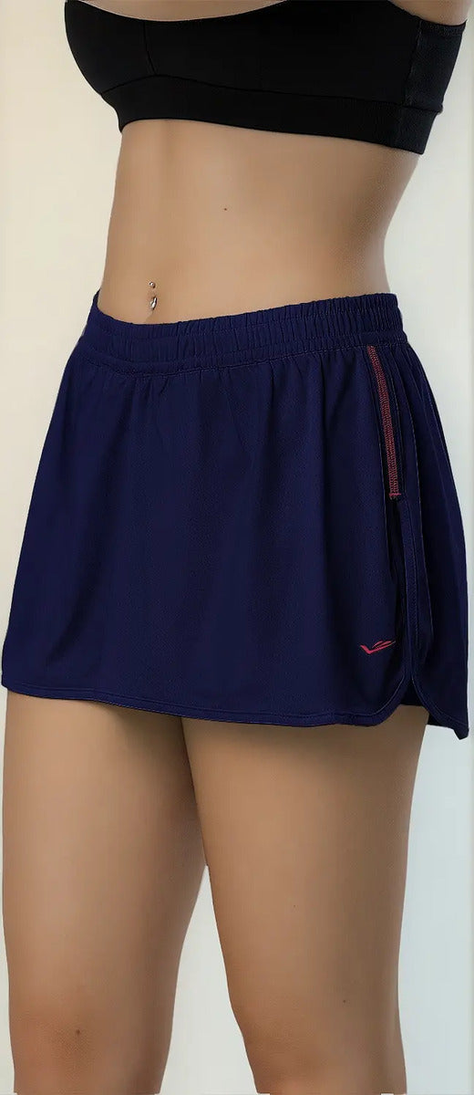 Short Pollera Deportivo Niña Gimnasia Elite - Azul Marino 14